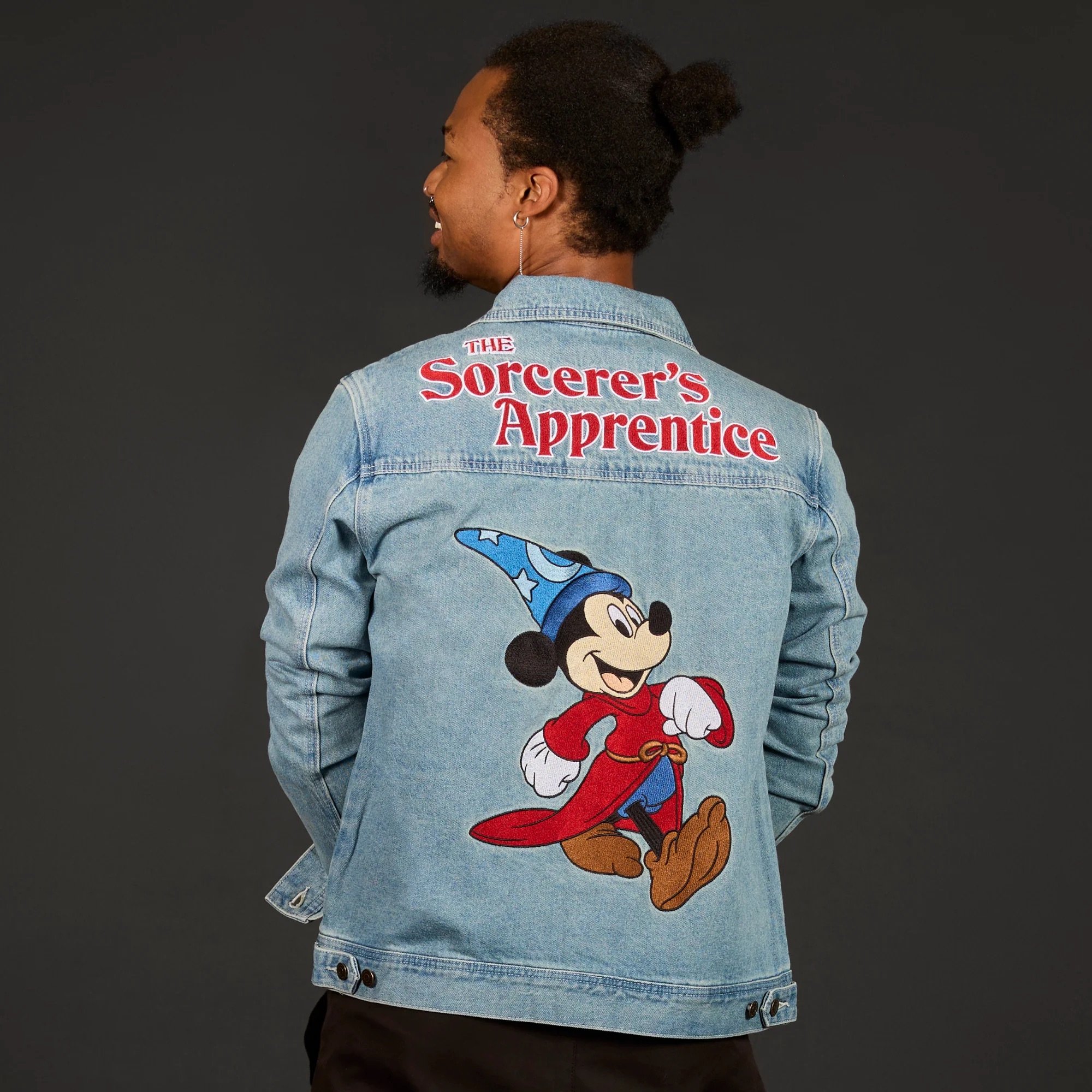 トップス 90s Disney FANTASIA denim shirt Disney denim shirt embroidered - Gem 90s Disney FANTASIA denim shirt